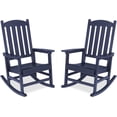 thumbnail image 2 of Dycanpo Outdoor Rocking Chairs Set of 2, Weather Resistant Outdoor Indoor Porch for Adults, Blue, 2 of 8