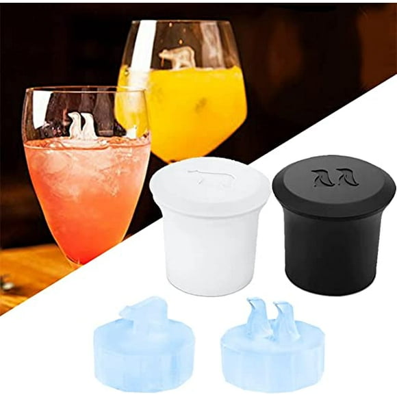 Jinsinto 3D Silicone Ice Cube Trays, Polar Bear and Penguin Ice Cube Molds BPA Free for Scotch Whiskey 2 Pack