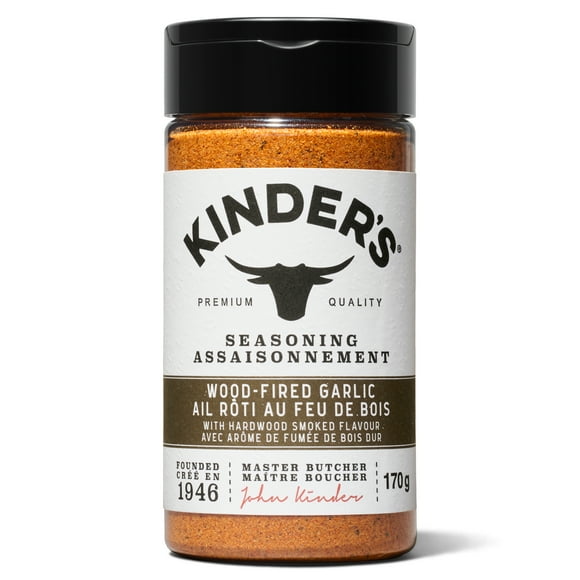 Kinder's Woodfired Garlic Seasoning, 170g, Use before, during, or after cooking