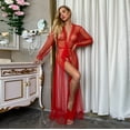thumbnail image 4 of Summer Saving! Yievot Womens Robe Pajamas Set Solid Sexy Cardigan Nightdress Bath Robe Loungewear Underwear Sleepwear Womens Pajama Sets Summer Clothes 2024, 4 of 7