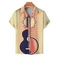 thumbnail image 1 of toraway Chemises pour Hommes Manches Courtes Coton Instruments de Musique Numériques Imprimés 3D Col à Revers Boutons Chemises et Hauts TG, 1 of 3