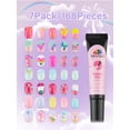 thumbnail image 4 of Presiona las uñas EBANKU Kids Candy Butterfly, 168 piezas, 4 of 7