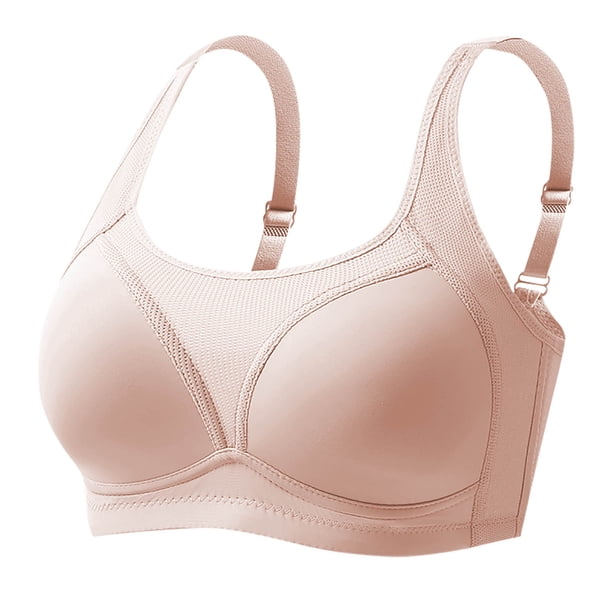 Sujetador de Bordado de Mujeres, Estilo Delgado Ventilado Bralette Inalámbrica de Tamaño Grande para el Uso Diario, Ropa Interior de Moda Cómoda sin Borde de Acero