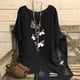 thumbnail image 2 of Vestidos Casuales Para Mujer, Blusas De Mujer De Moda Camisetas estampadas de moda para mujer, blusas casuales de lino holgadas de manga corta con cuello redondo y raglán, 2 of 6