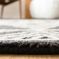 thumbnail image 3 of SAFAVIEH Micro-Loop Crispin Geometric Chevron Wool Runner Rug, Charcoal/Ivory, 2'3" x 7', 3 of 5