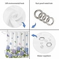 thumbnail image 3 of Spring Hydrangeas Shower Curtain Set - 72" x 78" Washable Bathtub Curtain with 12 Hooks, Purple Floral Butterfly Leaves Waterproof Fabric Stall Shower Curtains for Bathroom/Bathtub Décor, 3 of 6