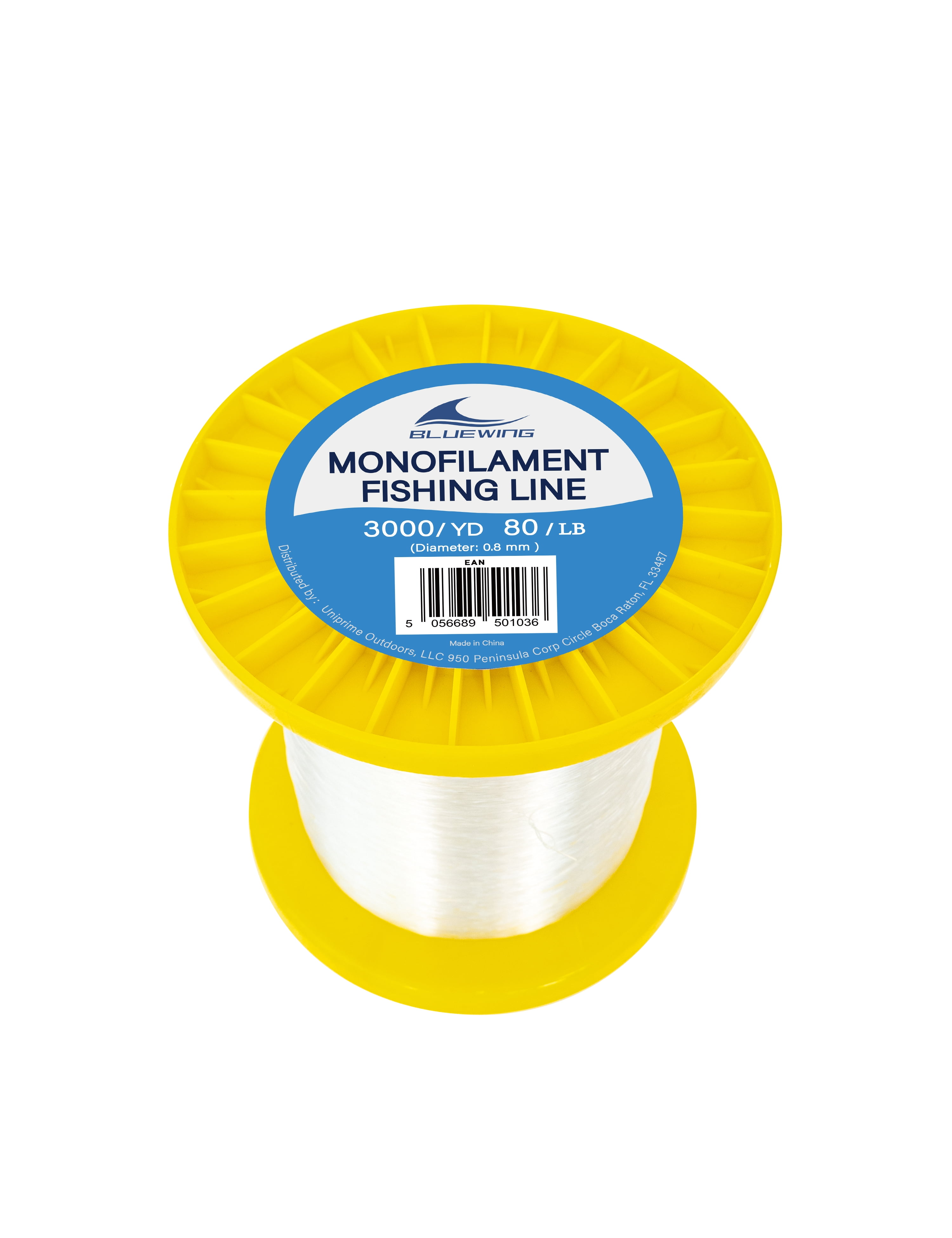 BLUEWING Monofilament Fishing Line 3000YD Clear Invisible Thin Diameter