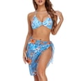 thumbnail image 3 of SAYOO - Blusas para mujer, falda transparente con amarre/cárdigan de manga larga para cubrir ropa de playa SAYOO Sexy, 3 of 7