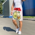 thumbnail image 4 of Haiem Avocado Lovers Wearing Umbrella Men's Pajama Short with Soft Woven Cotton Elastic Waistband Sleep Short-Small, 4 of 9