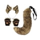thumbnail image 2 of Orejas y cola de zorro para cosplay, orejas de zorro y cola larga para adultos y niños, orejas de peluche Hierba amarilla, 2 of 9