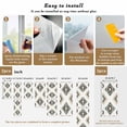 thumbnail image 6 of Sage Green Aztec Window Privacy Film, Southwest Boho Ethnic Chic Motifs Static Cling UV Sun Blocking Heat Control Window Tint Day and Night, Non-Adhesive One Way Windows Privacy Cover 23.6''x59'', 6 of 7