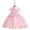 Pink, variant on Girls Spaghetti Strap Dress, Thin Strap Flower Girl Dress with Floral Print, Elegant Tulle Party Gown for Wedding, Birthday and Special Occasions, Age 3-12 Years Blackish Green 110