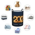 thumbnail image 4 of Fotbe 2025 Happy New Year 6 Pattern Laundry Basket with Handles, Waterproof Large Laundry Hamper, Wash Bag for Corner Dorm, Rolling Laundry Basket with Handles-Small, 4 of 6