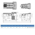 thumbnail image 3 of Hex Autoparts 1/2" Ag Poppet Pioneer Style Hydraulic Quick Connect Couplers Couplings Bobcat, 3 of 3