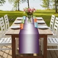 thumbnail image 3 of Dark Purple Ombre Table Runner 72 Inches Long,Purple White Gradient Modern Abstract Art Cotton Linen Table Runners Dresser Scarves,Tabletop Scarf Furniture Cover for Home Dinner Party Decor 13"x72", 3 of 8