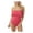 Pink, variant on CONTOURS Women's Pink Flounced Removable Straps One Piece Swimsuit 12 36D
