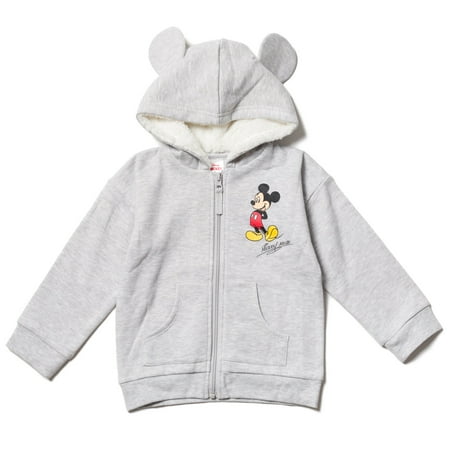 

Disney Mickey Mouse Toddler Boy Girl Fleece Zip Up Hoodie Gray 3T