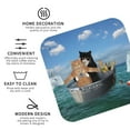 thumbnail image 4 of Disketp Two Brave Cats Are Floating On The Sea Iceberg Funny Coasters,4 Pcs Leather Coasters With Holder, Perfect Housewarming Hostess Gifts,Protect Furniture From Water Marks Scratch, 4 of 9
