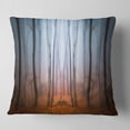 thumbnail image 2 of Designart Dense Foggy Autumn Forest - Landscape Photo Throw Pillow - 16x16, 2 of 5
