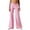 Pink*, variant on Women's Pants Casual Striped Folded Waist Loose Draped Floor Length Bottom Elastic Waist Lightweight Trendy Trip Trousers