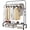 Black, variant on Seamika Garment Rack with Wheels Clothing Rack for Hanging Clothes,Multi-functional Bedroom Clothes Rack,White