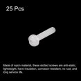 thumbnail image 3 of Unique Bargains Nylon Machine Screws, M2x10mm Slotted Pan Head Fasteners Bolts, White 25Pack, 3 of 4