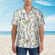thumbnail image 2 of Balery Wisteria Flower Camisas hawaianas de manga corta para hombre, camisas playeras de corte holgado, camisas de vacaciones con botones,XX-Large, 2 of 7