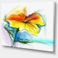 thumbnail image 2 of Marguerites Jaunes Roses Rouges Peintes à la Main - Grande Impression d'Art Floral sur Toile, 2 of 4