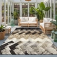 thumbnail image 2 of Rectangle Rug 4x6ft Area Rug, Vintage Boho Zigzag Weave Area Rugs for Living Room Bedroom, Southwest Ethnic Geometric Art Floor Mat Non-Slip Non-Shedding Carpet Indoor Accent Rugs, 2 of 9