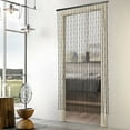 thumbnail image 4 of 90*180cm Black Natural Wooden Door Beaded Curtain Doorway Beads Front Door Decor Curtains with Round Bead Pendants, 4 of 19