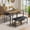 PU Leather-Retro, variant on Upgraded PU Leather Padded Seats 4-Piece Dining Table Set for 4, Space Saving Kitchen Dinette with 2 Chairs, Bench & Storage Racks, Multi-Use for Small Apartment, Home Office, Retro