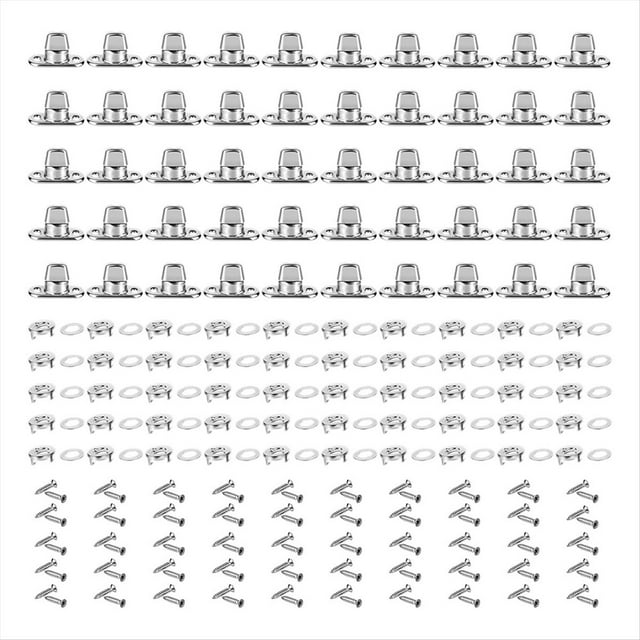 Juego de 50 Piezas de Sujetadores de Bloqueo Giratorio de , Ojales y Pernos de Botón Giratorio, Sujetadores de Lona Marina con Botón Giratorio