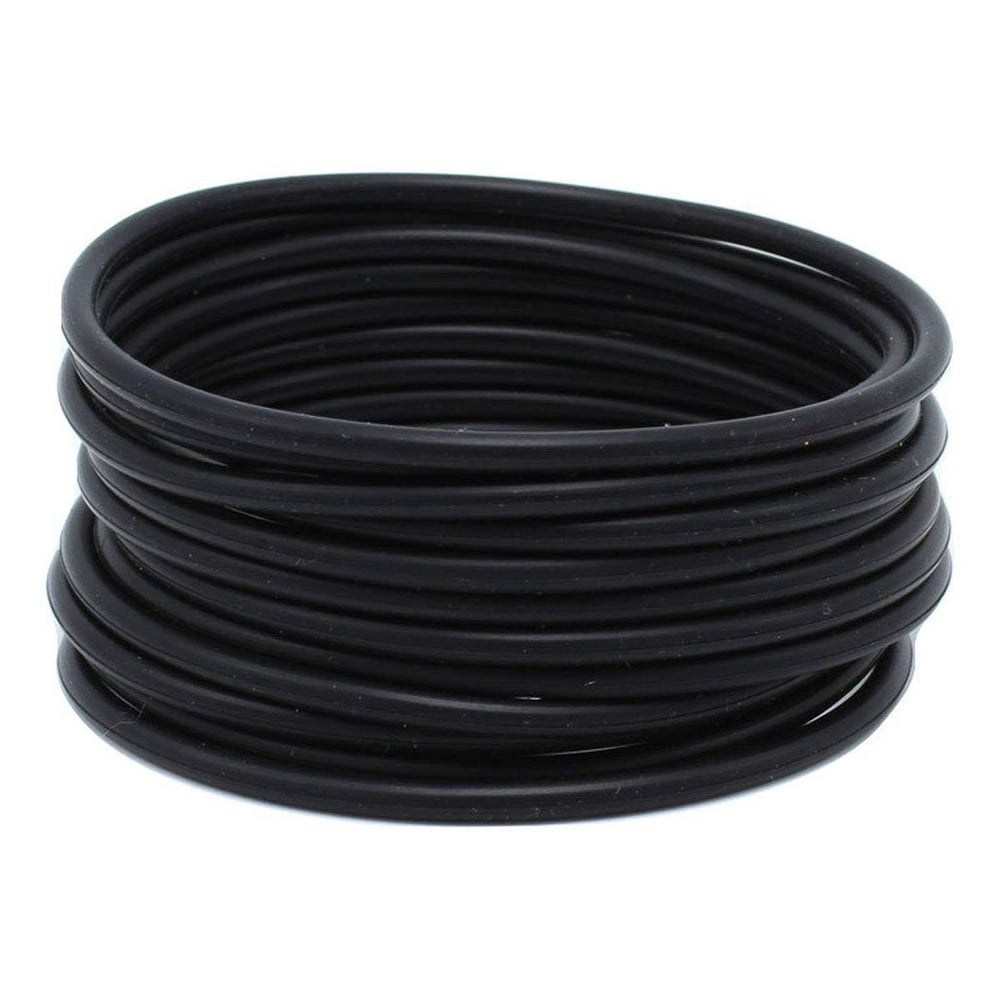 20 Piece Black Gummy Silicone Jelly Bracelets Soft & Extremely Stretchy