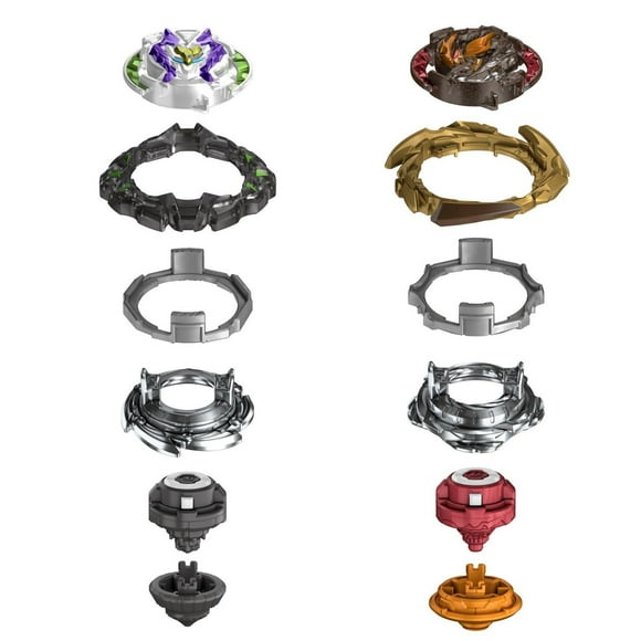 Beyblade Burst QuadDrive, Pack de 2 toupies de compétition Destruction Ifritor I7 et Stone Nemesis N7
