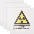 thumbnail image 1 of Radiation Warning Stickers Black Yellow For Laboratory Hospital Industry Indoor Outdoor Use 4Pcs 4.72X3.93X0.04In, 1 of 8