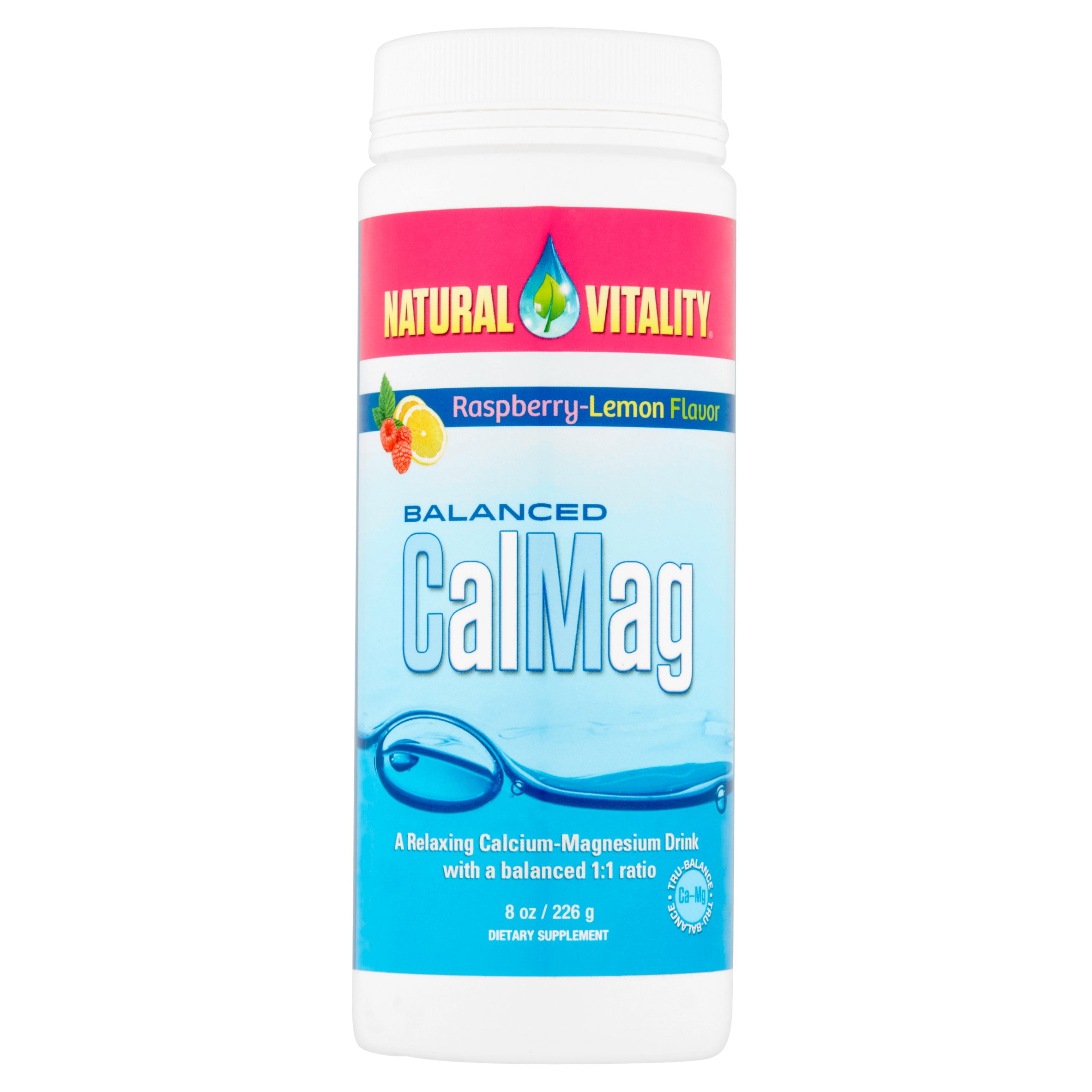 Natural Vitality CalMag RaspberryLemon Flavor Balanced Dietary
