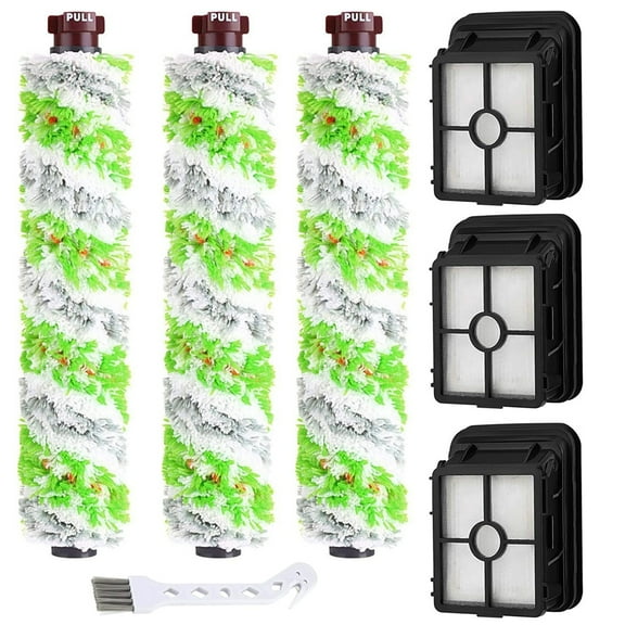 3 Pcs 2460 Multi-Surface Pet Pro Brush Rolls   3Pcs 1866 Replacement Vacuum Filters for Bissell CrossWave 1785 2303,2305, 2306 2551 Series, Compare to Part 1613568 & 161-3568, 1608684