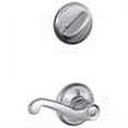 thumbnail image 2 of Schlage F59 FLA 626 RH Flair Interior Right-Handed Lever with Deadbolt, Brushed Chrome (Interior Half Only), 2 of 3