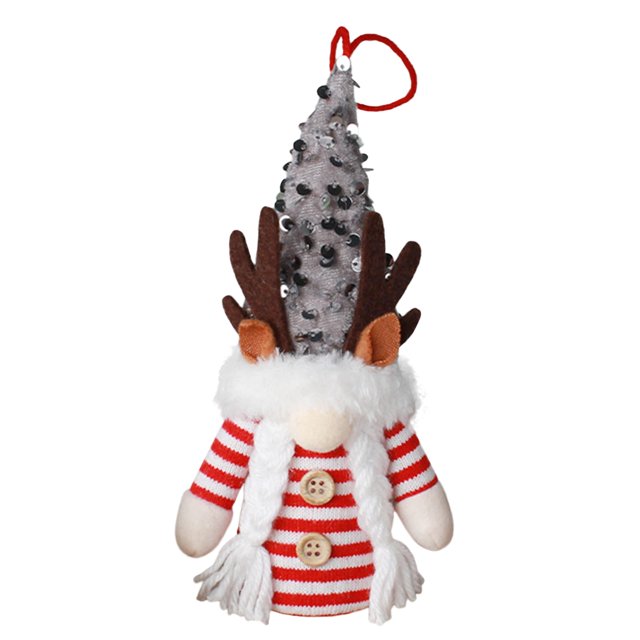 Gibobby Colgante de adorno de árbol de Navidad clásico de Navidad Colgante de ventana de sin rostro lindo(D)