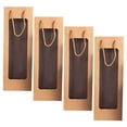 thumbnail image 3 of 4 bolsas de regalo para vino, bolsas de papel kraft con ventana para vino tinto., 3 of 6