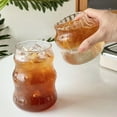thumbnail image 3 of RJSQAQE Ribbed Glassesware,Ribbed Drinking Glasses,Ribbed Glass Cups,Vintage Drinking Glassware Ripple Cocktail Glasses for Iced Coffee Juice Beverage Milk,Elegant Ripple Vintage Glassware, 3 of 4