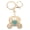 Blue, variant on Pumpkin Carriage Keychain Heart Shaped Decor Sparkle Rhinestones Princess Keyring, Blue (4.5 in / 11.5 cm)