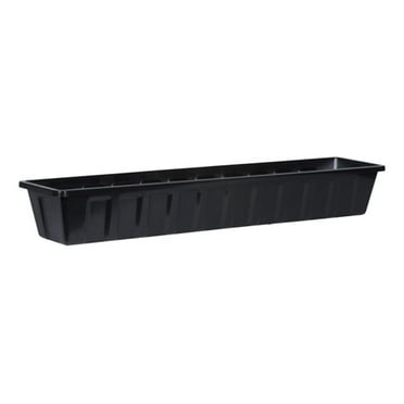 2368 02368 Plastic Flower Box Planter, 36-Inch, Black