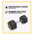thumbnail image 3 of RUBBER HEX DUMBBELL SET 2.5 - 100lbs Dumbbell Pair, 3 of 10