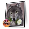 thumbnail image 2 of Kit de pintura de diamantes 5D, taladro redondo completo de lobo, manualidades de arte DIY, cuadro de mosaico para el hogar Tmvgtek decoración de arte en el hogar, 2 of 9