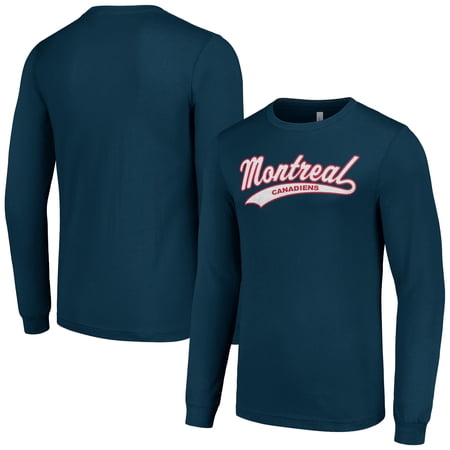 Men s Starter Navy Montreal Canadiens Tailsweep T-Shirt