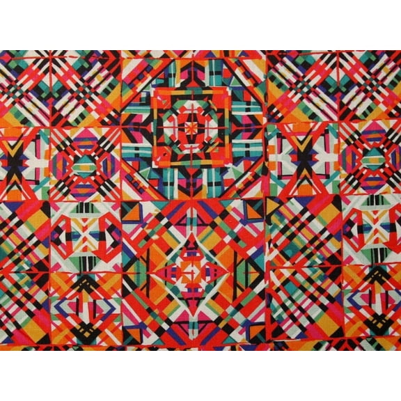 100% Cotton Dress Fabric Multicoloured - per yard