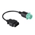 thumbnail image 1 of Qiilu Adaptador de Cable de escáner de diagnóstico de camión de 9 Pines a 16 Pines OBD2 para Motor diésel Cummins EOTVIA No, 1 of 6