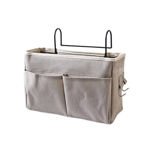 Hanging Bedside Storage Bag, Bed Rail Caddy Organizer for Dorm Bunk Bed Bedroom Use
