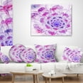 thumbnail image 4 of Designart Large Purple Fractal Flower Petals - Floral Throw Pillow - 18x18, 4 of 5